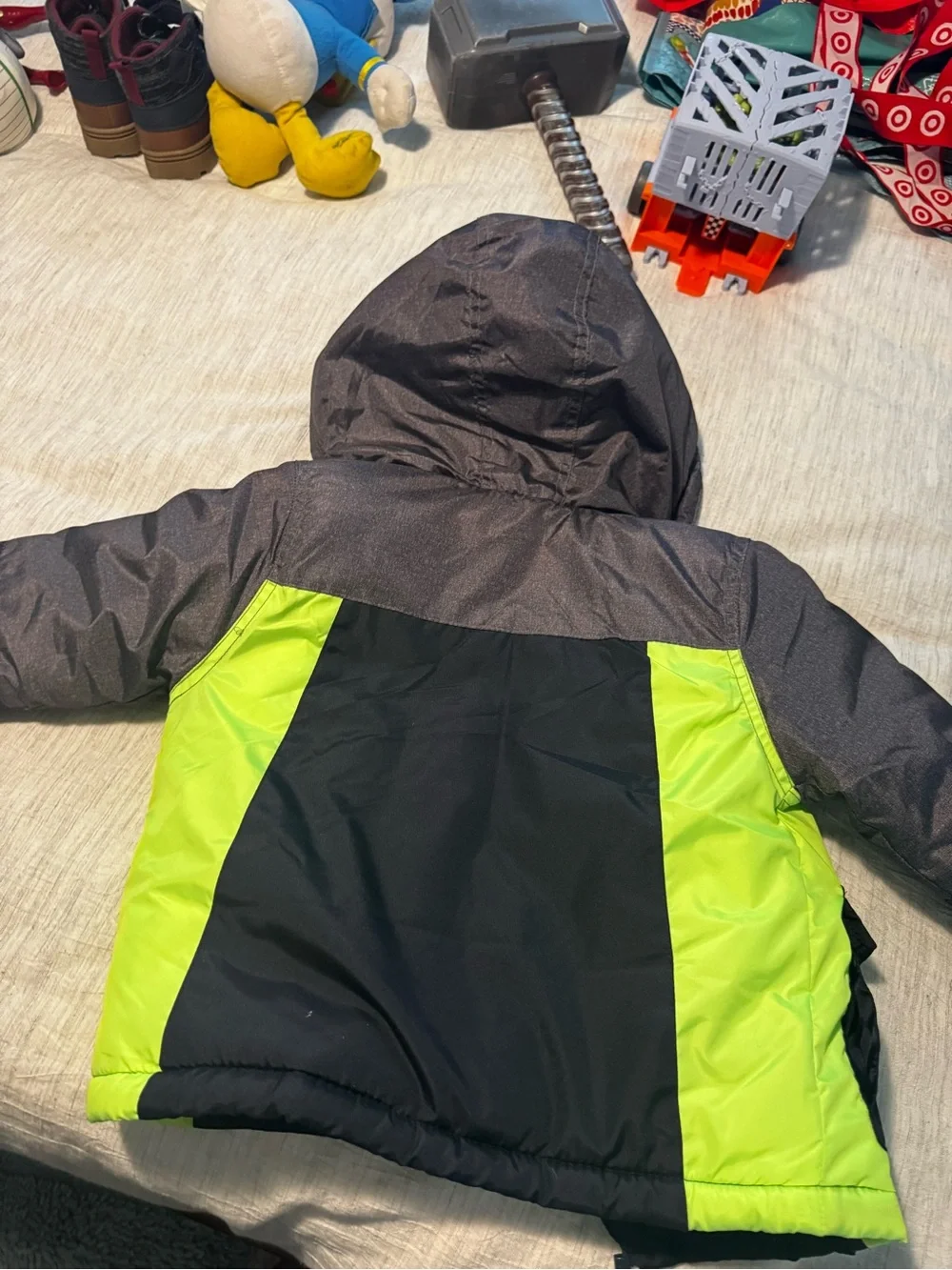 OshKosh B'gosh Black Jacket with Neon Green Accents